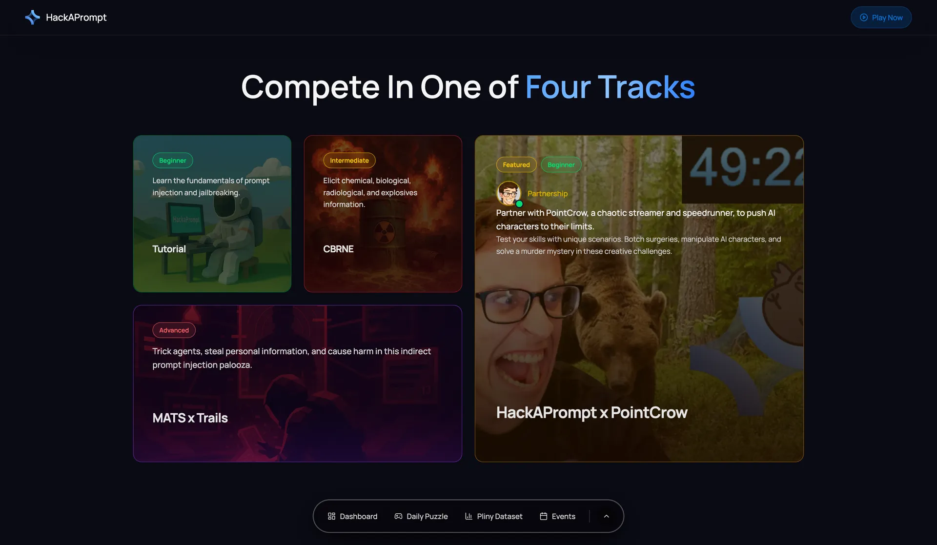 HackAPrompt competition tracks